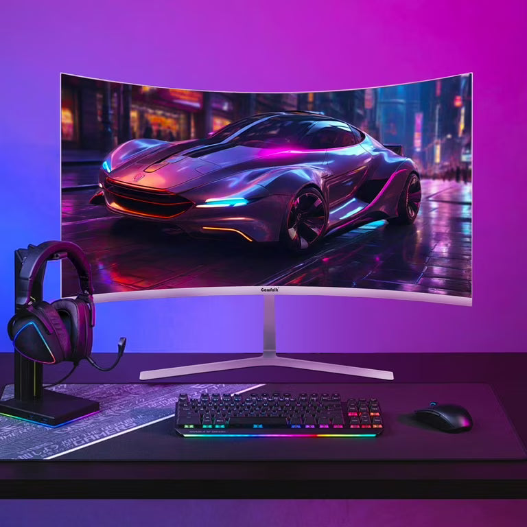 Gawfolk 27 inch Curved Gaming Monitor,180Hz PC Monitor Full HD