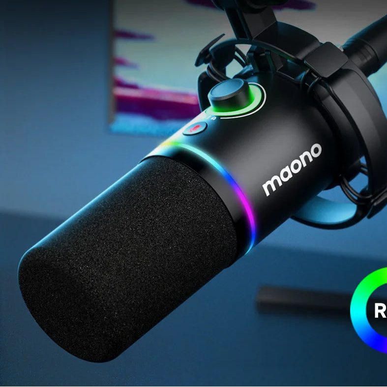 Dynamic Microphone for PC RGB Gaming Streaming Microphone
