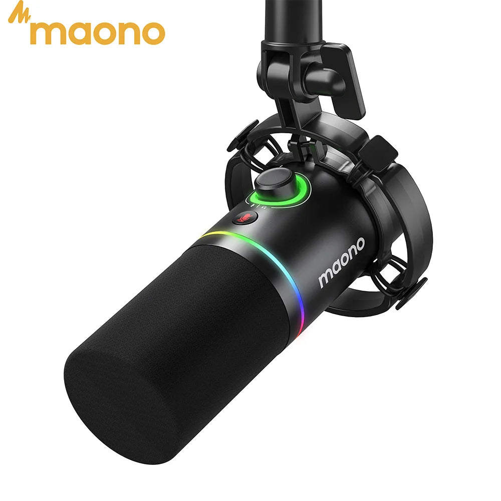 Dynamic Microphone for PC RGB Gaming Streaming Microphone