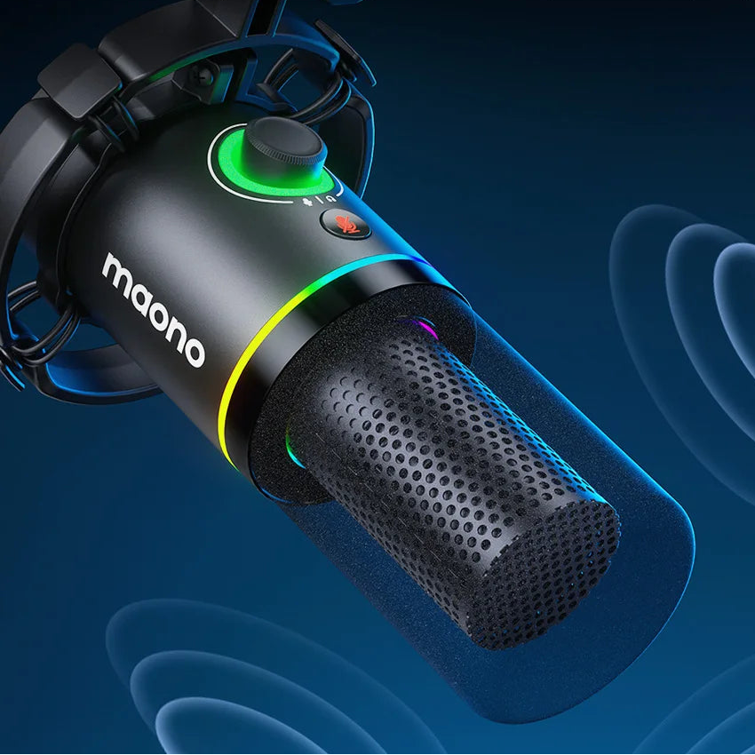 Dynamic Microphone for PC RGB Gaming Streaming Microphone