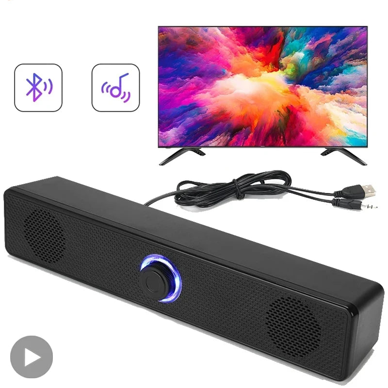 Soundbar Computer PC TV Laptop Desktop Wired Wireless