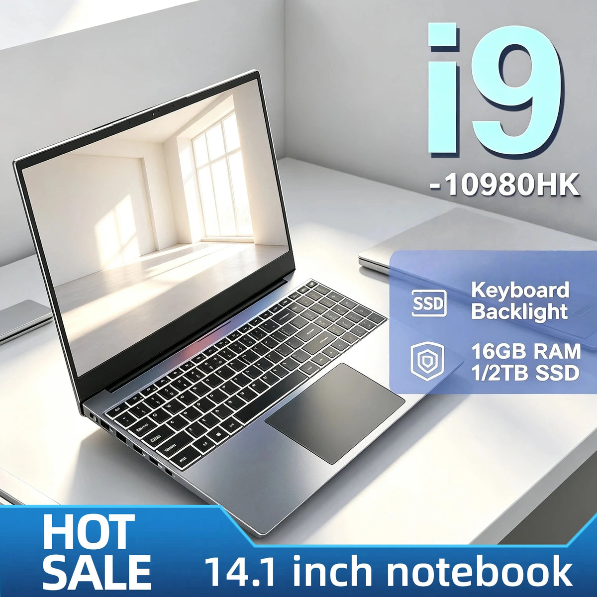 Intel Core i9 10980HK 14.1 Inch Pro Laptop 8C16T 2.4-5.3GHz
