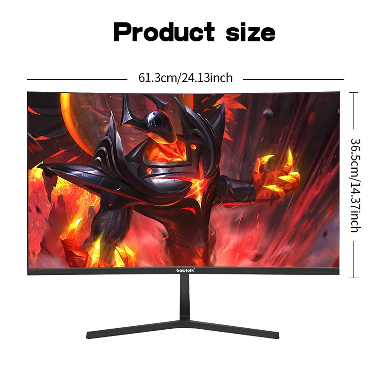 Gawfolk 27 inch Curved Gaming Monitor,180Hz PC Monitor Full HD