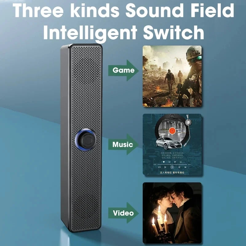 Soundbar Computer PC TV Laptop Desktop Wired Wireless