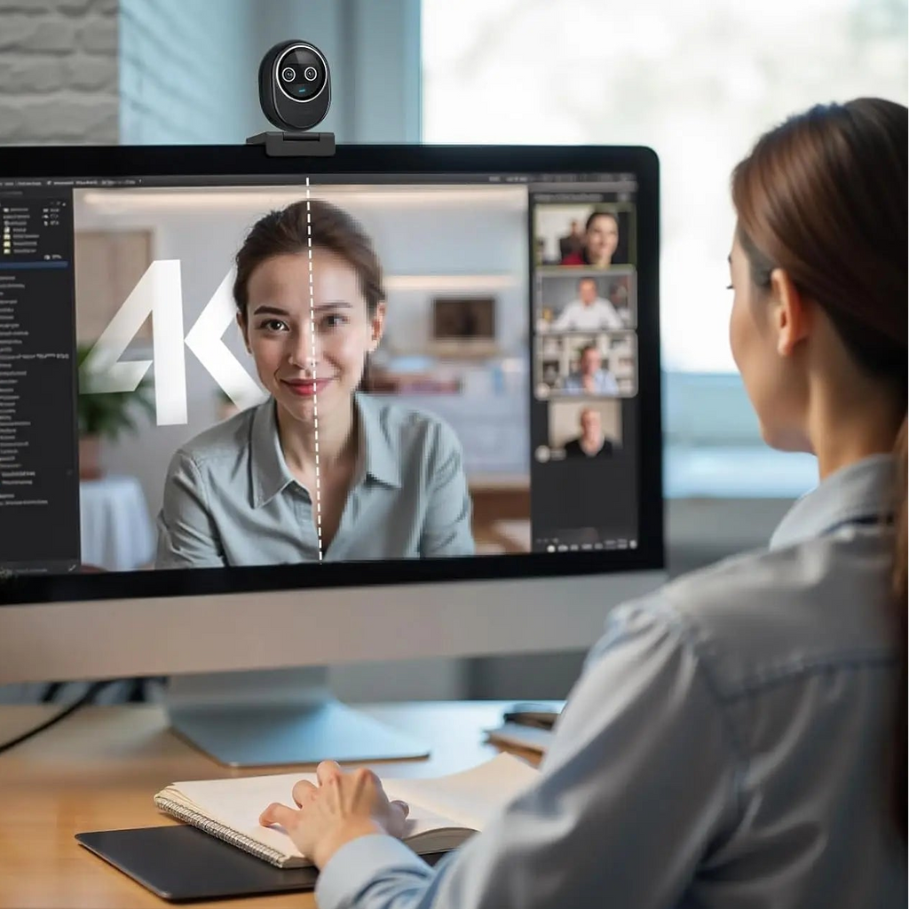 Webcam 4K EMEET Dual-Camera AI-Powered 4K Camera