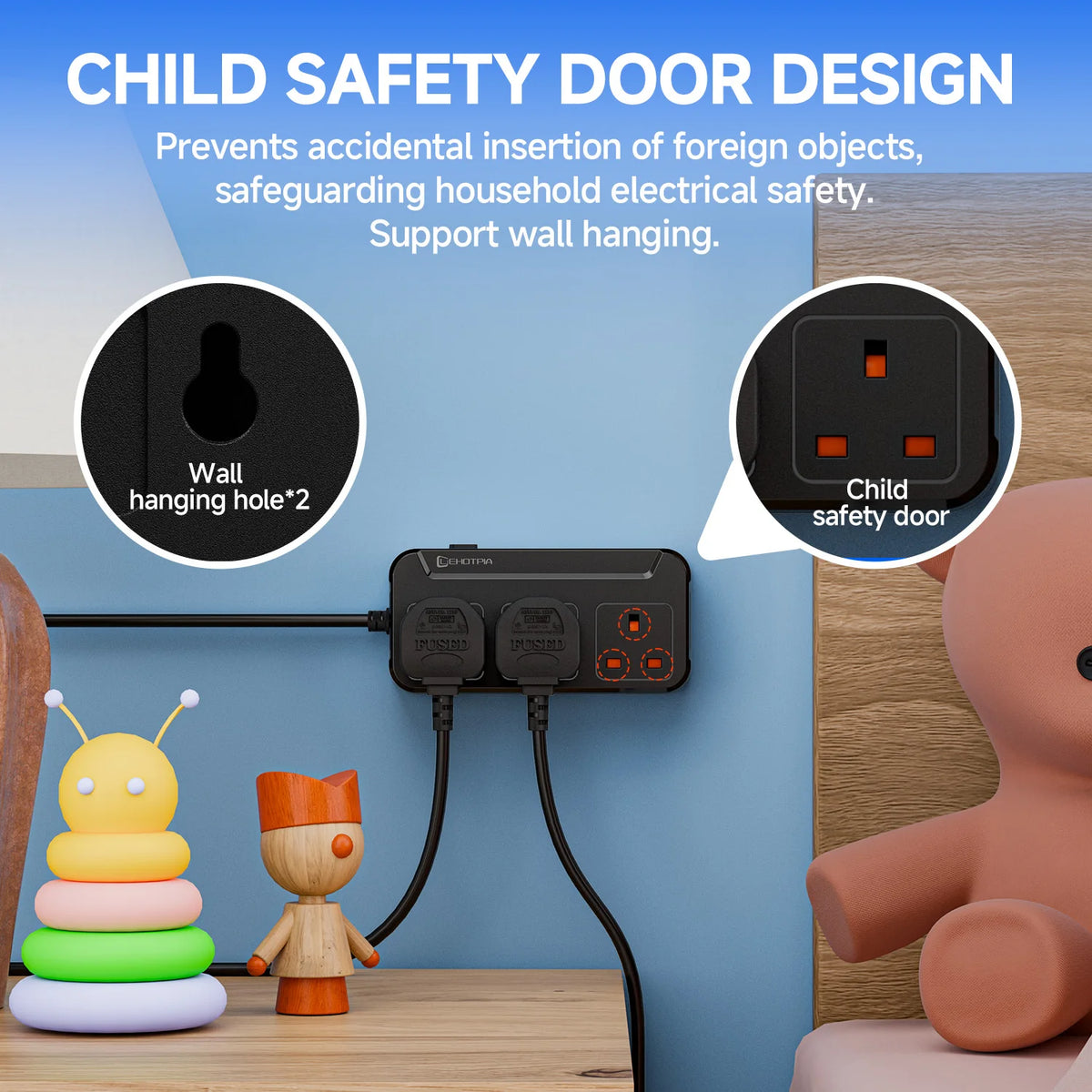 Plug AC Outlets Multitap Socket Extension Cord Electrical