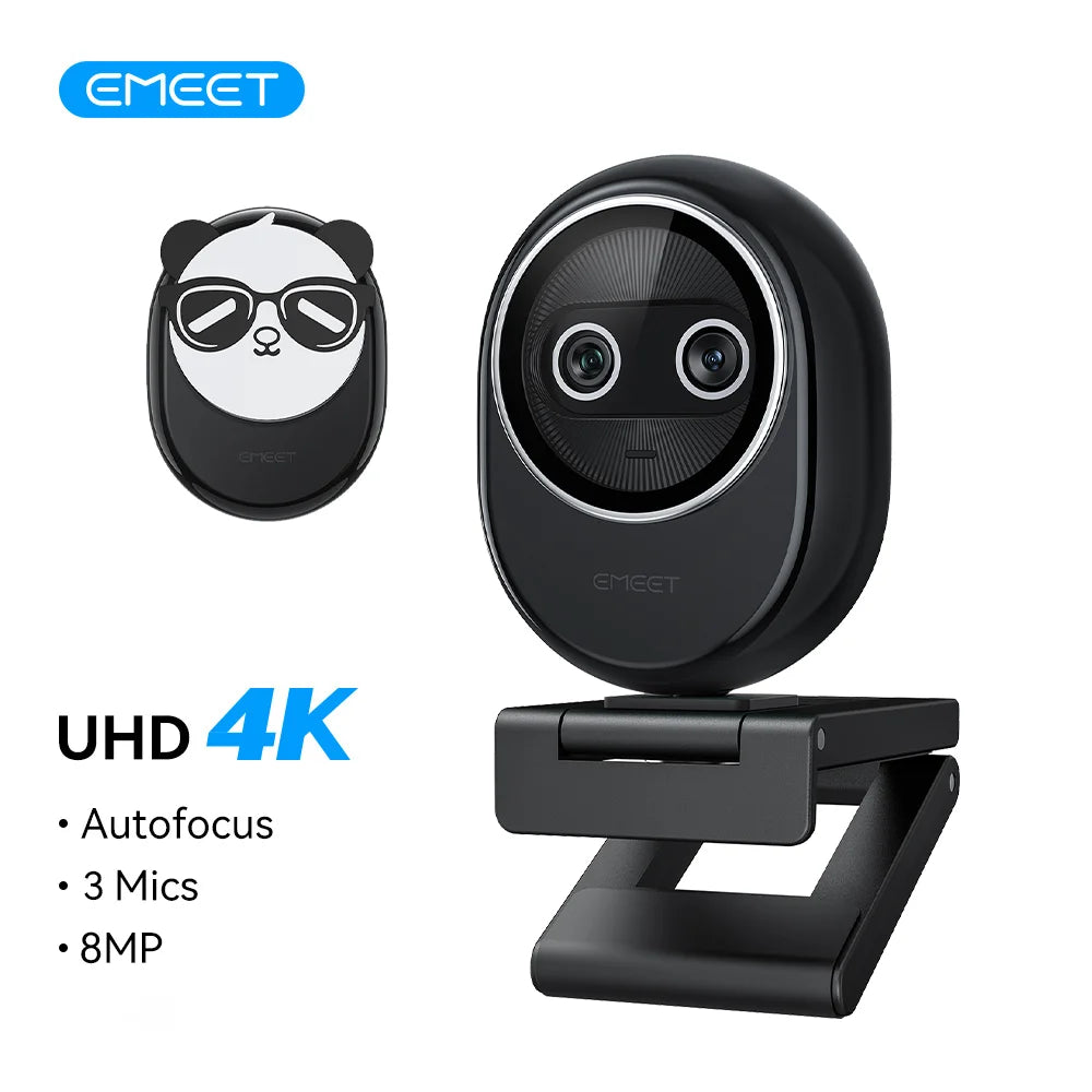 Webcam 4K EMEET Dual-Camera AI-Powered 4K Camera