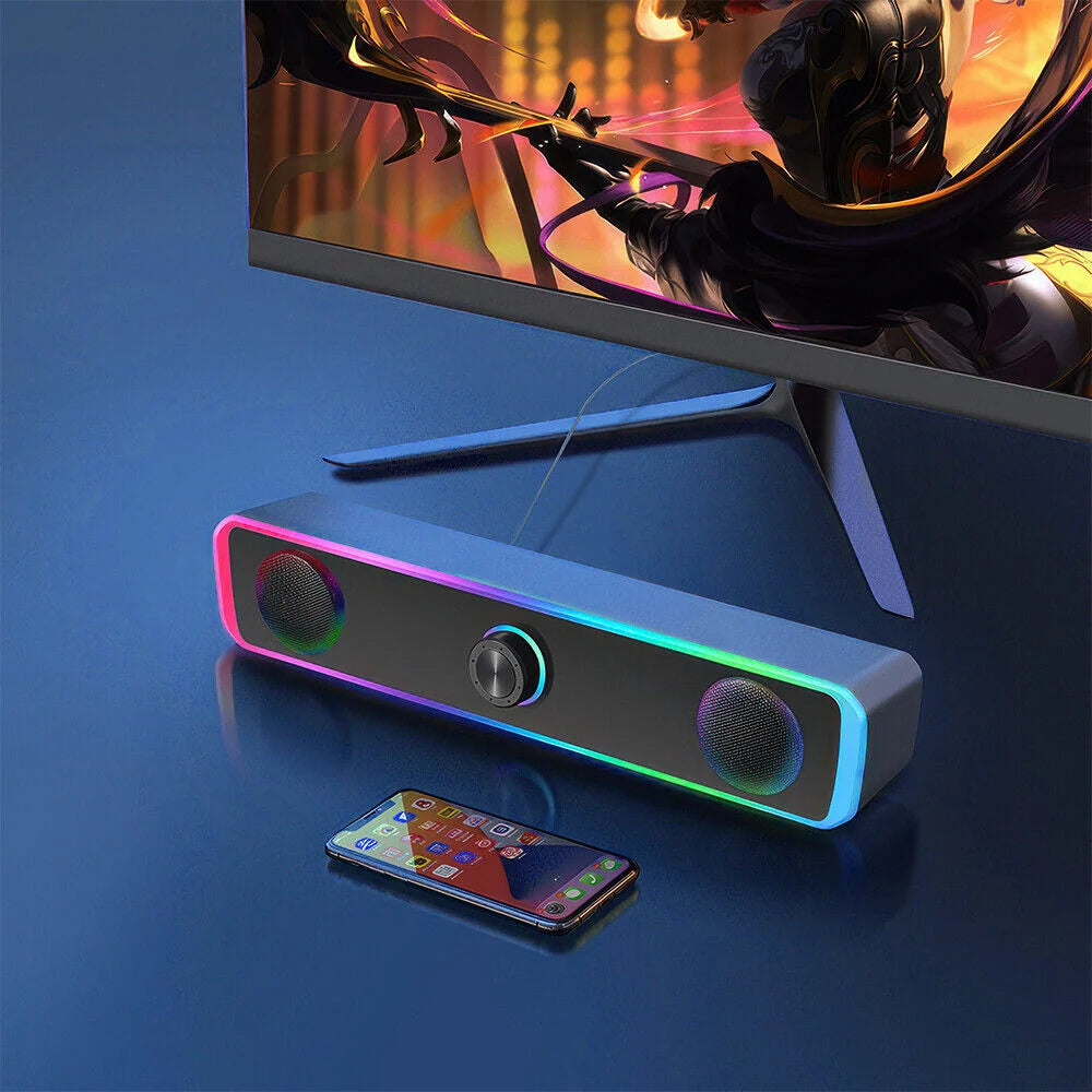 Soundbar Computer PC TV Laptop Desktop Wired Wireless